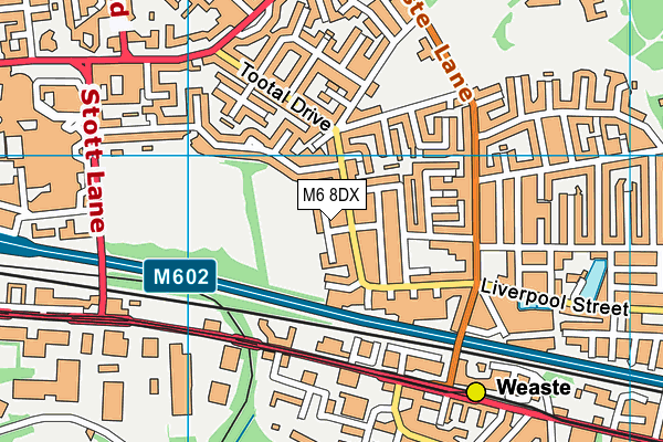 M6 8DX map - OS VectorMap District (Ordnance Survey)