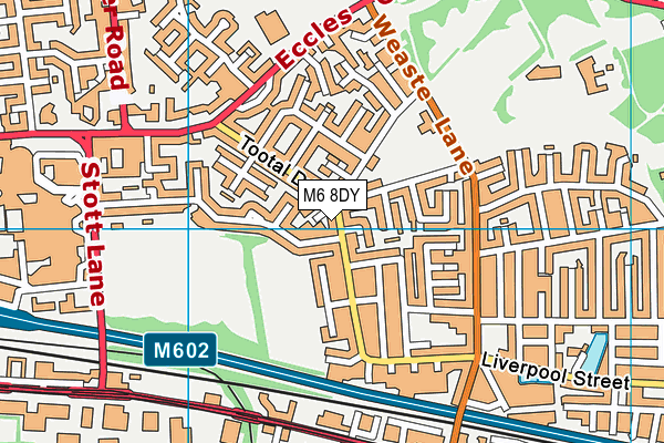 M6 8DY map - OS VectorMap District (Ordnance Survey)