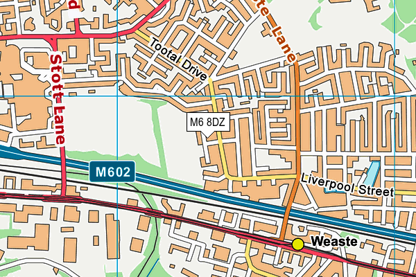 M6 8DZ map - OS VectorMap District (Ordnance Survey)