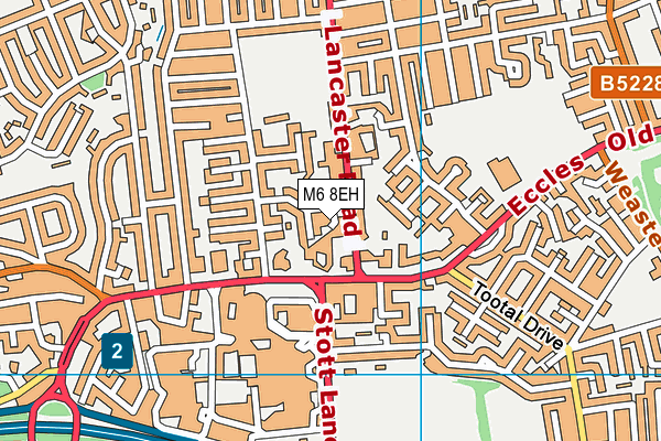 M6 8EH map - OS VectorMap District (Ordnance Survey)