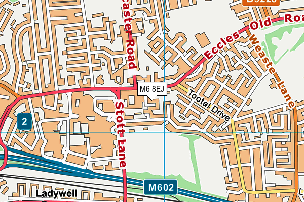 M6 8EJ map - OS VectorMap District (Ordnance Survey)