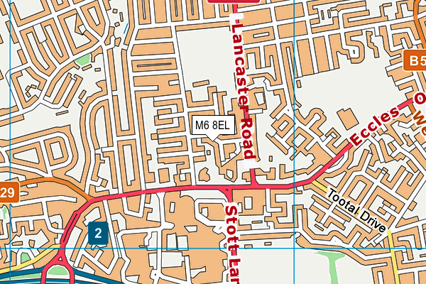 M6 8EL map - OS VectorMap District (Ordnance Survey)