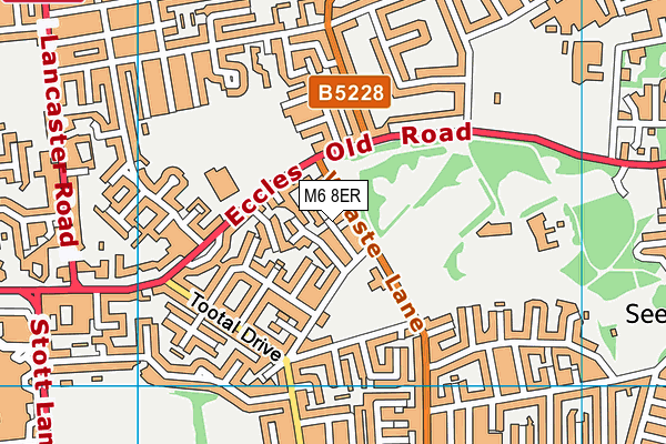 M6 8ER map - OS VectorMap District (Ordnance Survey)