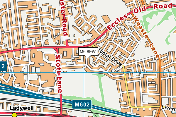 M6 8EW map - OS VectorMap District (Ordnance Survey)