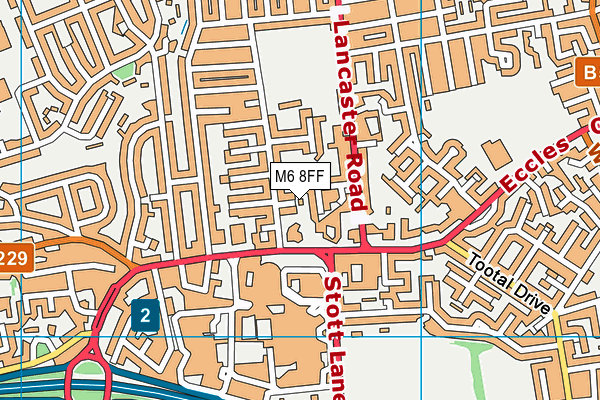 M6 8FF map - OS VectorMap District (Ordnance Survey)