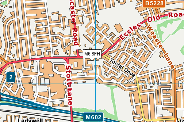 M6 8FH map - OS VectorMap District (Ordnance Survey)
