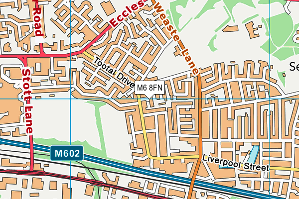M6 8FN map - OS VectorMap District (Ordnance Survey)
