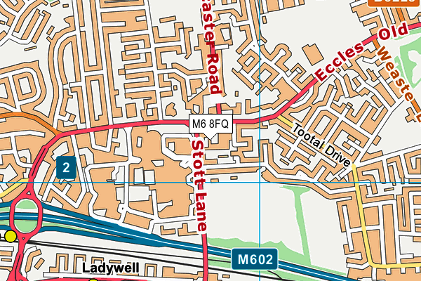 M6 8FQ map - OS VectorMap District (Ordnance Survey)