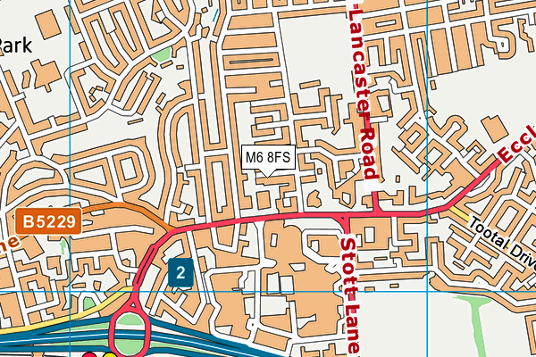 M6 8FS map - OS VectorMap District (Ordnance Survey)