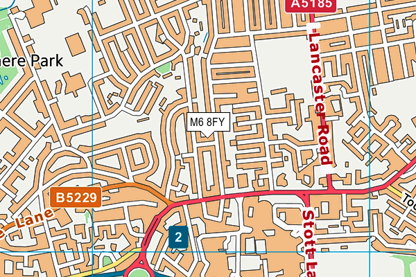 M6 8FY map - OS VectorMap District (Ordnance Survey)