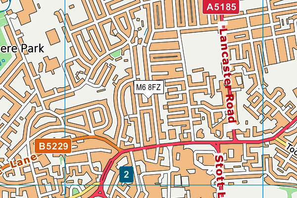 M6 8FZ map - OS VectorMap District (Ordnance Survey)