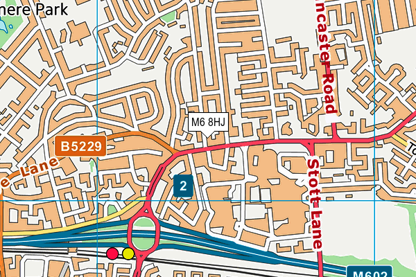 M6 8HJ map - OS VectorMap District (Ordnance Survey)