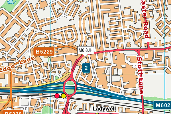 M6 8JH map - OS VectorMap District (Ordnance Survey)