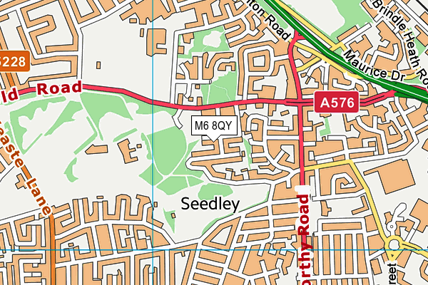 M6 8QY map - OS VectorMap District (Ordnance Survey)