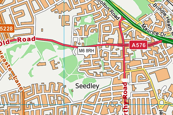 M6 8RH map - OS VectorMap District (Ordnance Survey)