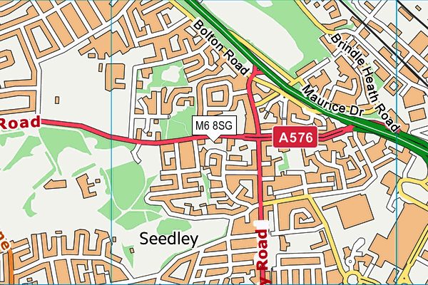 M6 8SG map - OS VectorMap District (Ordnance Survey)