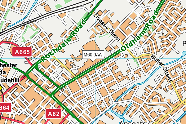 M60 0AA map - OS VectorMap District (Ordnance Survey)