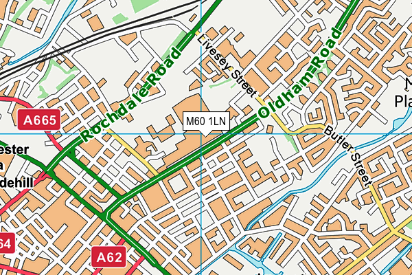 M60 1LN map - OS VectorMap District (Ordnance Survey)