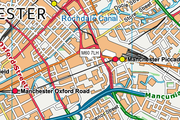 M60 7LH map - OS VectorMap District (Ordnance Survey)