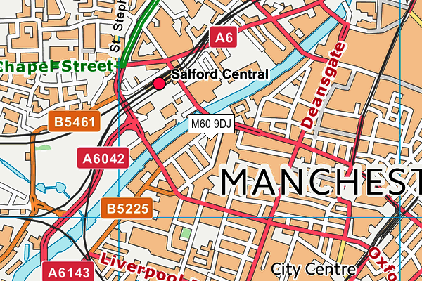 M60 9DJ map - OS VectorMap District (Ordnance Survey)