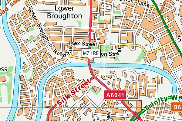 M7 1RE map - OS VectorMap District (Ordnance Survey)