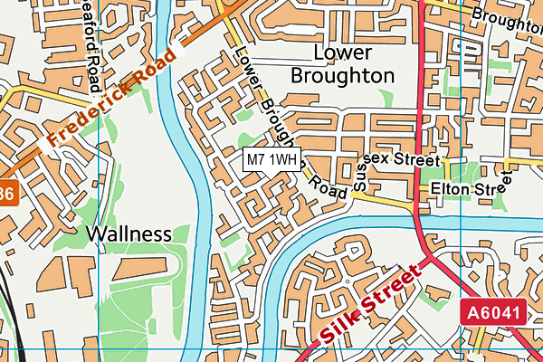 M7 1WH map - OS VectorMap District (Ordnance Survey)