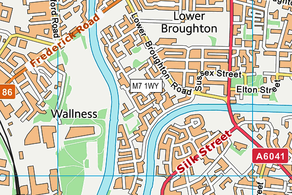 M7 1WY map - OS VectorMap District (Ordnance Survey)