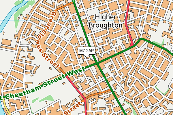 M7 2AP map - OS VectorMap District (Ordnance Survey)