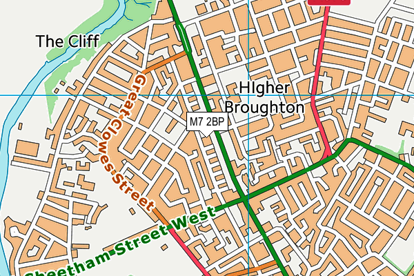 M7 2BP map - OS VectorMap District (Ordnance Survey)