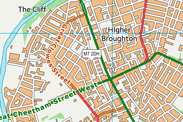 M7 2DH map - OS VectorMap District (Ordnance Survey)