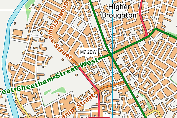 M7 2DW map - OS VectorMap District (Ordnance Survey)