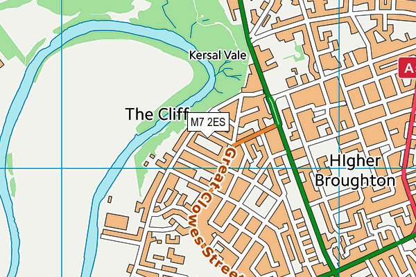 M7 2ES map - OS VectorMap District (Ordnance Survey)