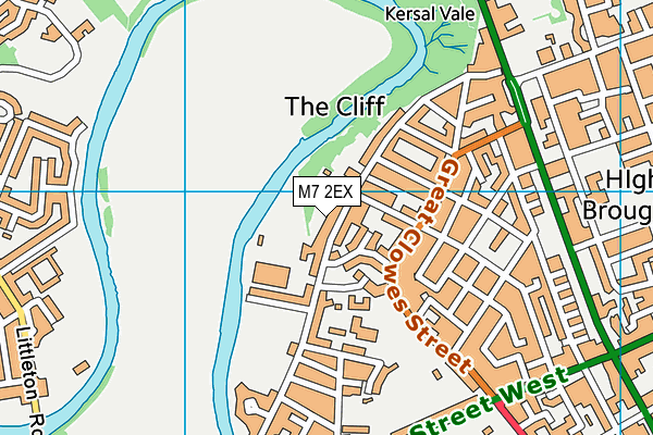 M7 2EX map - OS VectorMap District (Ordnance Survey)