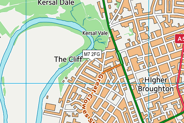 M7 2FG map - OS VectorMap District (Ordnance Survey)