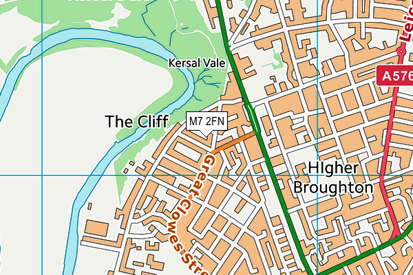 M7 2FN map - OS VectorMap District (Ordnance Survey)