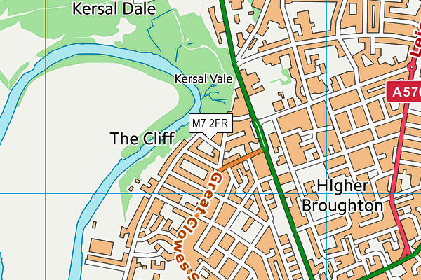 M7 2FR map - OS VectorMap District (Ordnance Survey)