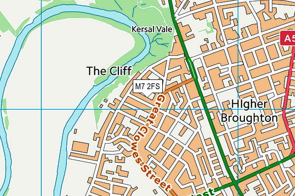 M7 2FS map - OS VectorMap District (Ordnance Survey)