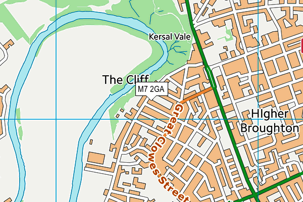 M7 2GA map - OS VectorMap District (Ordnance Survey)