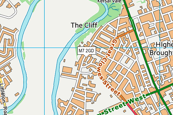 M7 2GD map - OS VectorMap District (Ordnance Survey)
