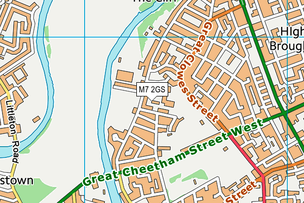 M7 2GS map - OS VectorMap District (Ordnance Survey)