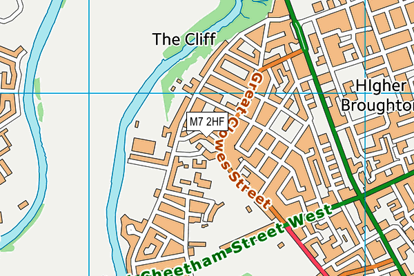 M7 2HF map - OS VectorMap District (Ordnance Survey)