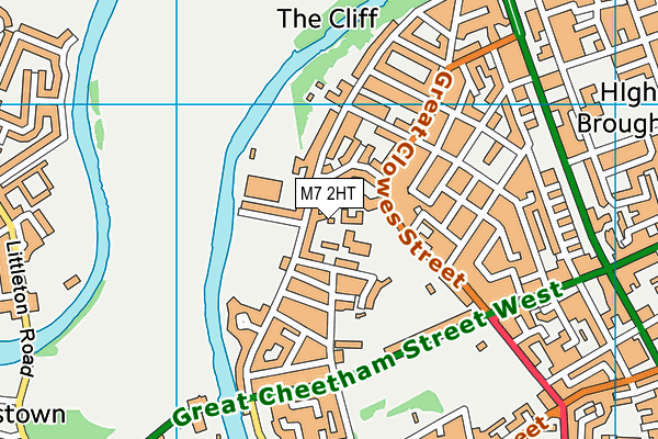 M7 2HT map - OS VectorMap District (Ordnance Survey)