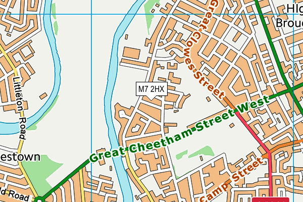 M7 2HX map - OS VectorMap District (Ordnance Survey)