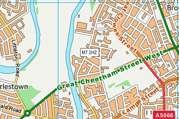 M7 2HZ map - OS VectorMap District (Ordnance Survey)