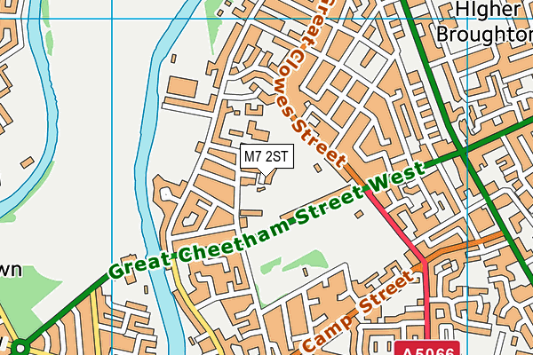 M7 2ST map - OS VectorMap District (Ordnance Survey)