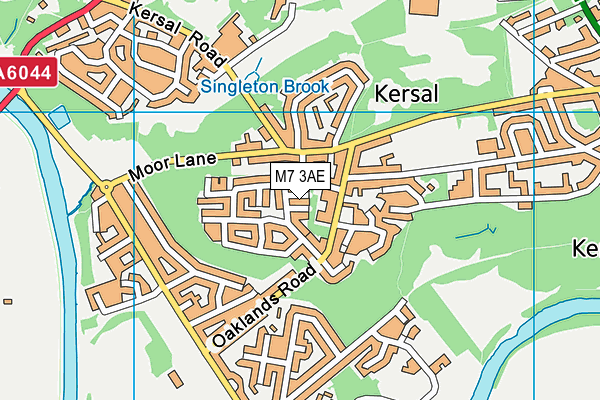 M7 3AE map - OS VectorMap District (Ordnance Survey)