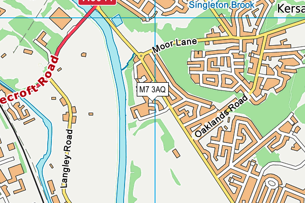 M7 3AQ map - OS VectorMap District (Ordnance Survey)