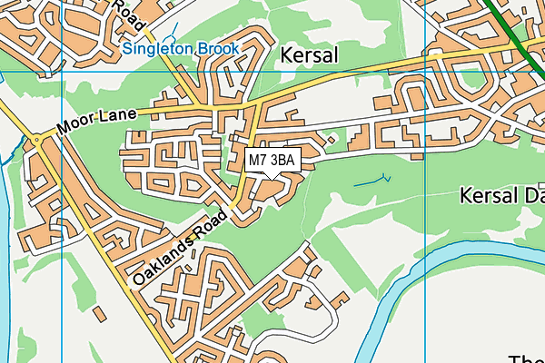 M7 3BA map - OS VectorMap District (Ordnance Survey)