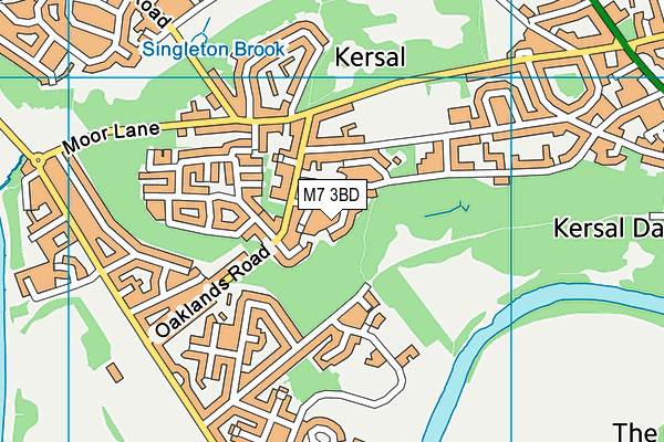 M7 3BD map - OS VectorMap District (Ordnance Survey)