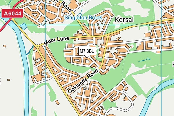 M7 3BL map - OS VectorMap District (Ordnance Survey)